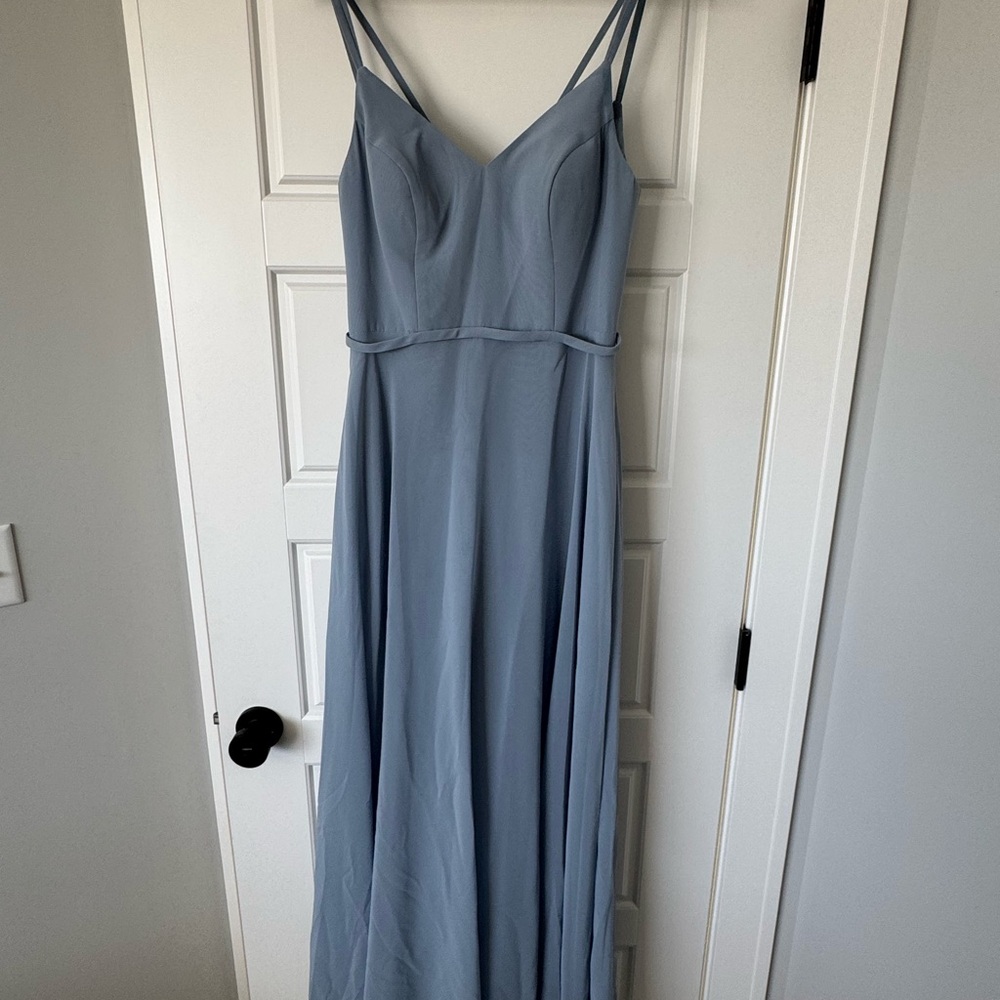 Azazie Janine Dusty Blue Dress size 6